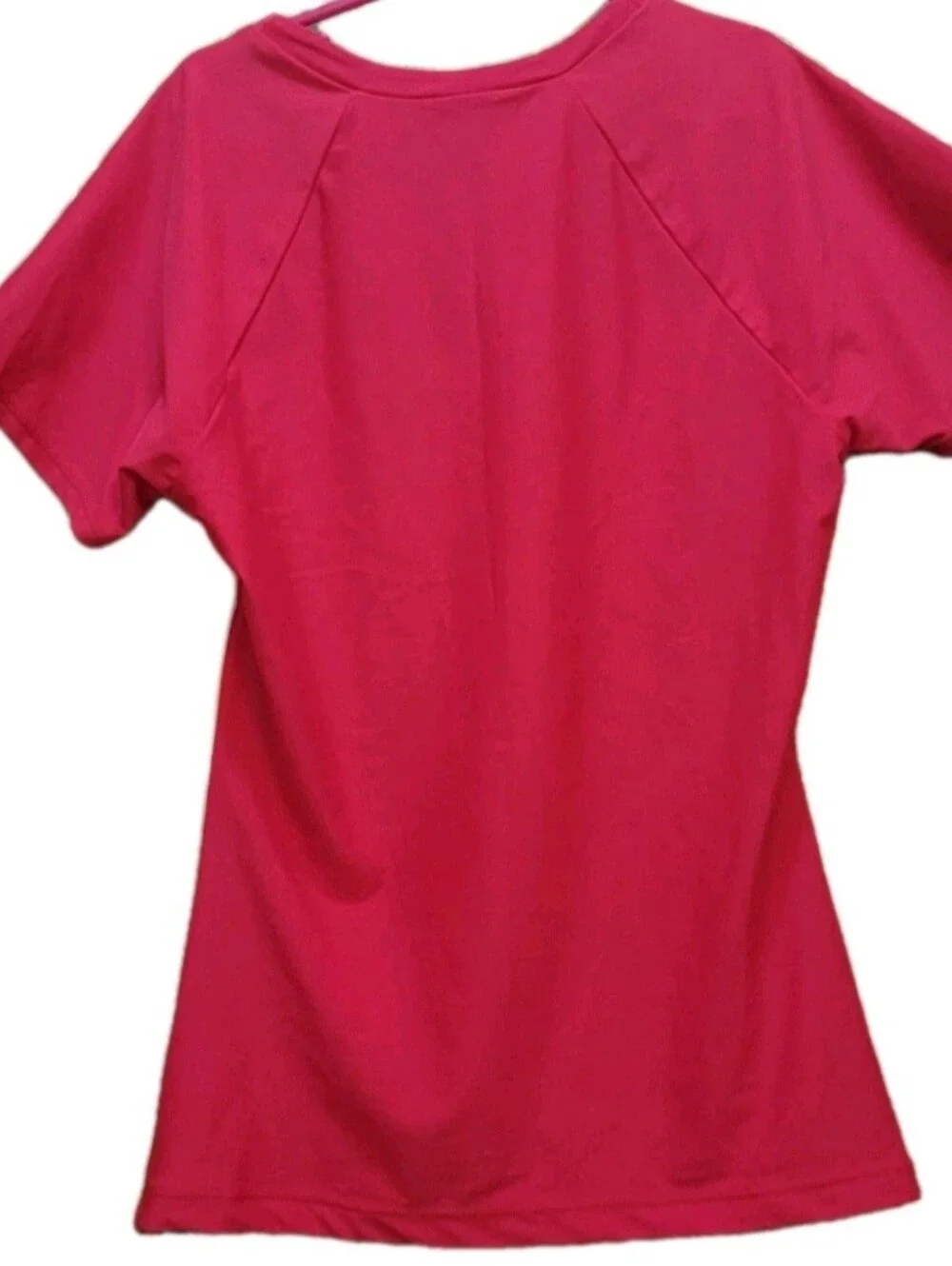 W Swim Girls Short Sleeve Rash Guard PINK Beach Postcards MEDIUM